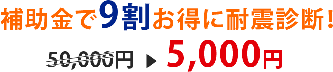 補助金で9割お得に耐震診断！